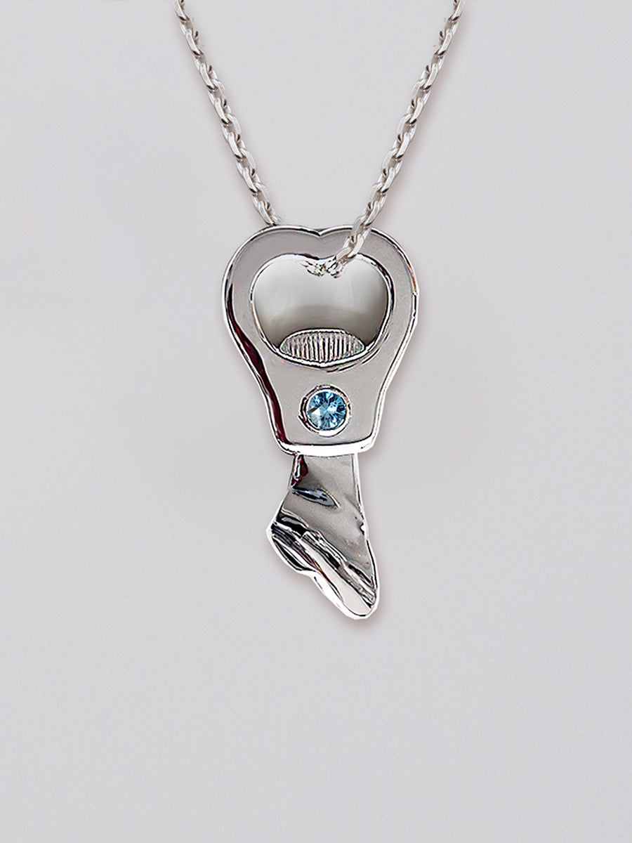 Beer Tab Bottle Opener Pendant Necklace