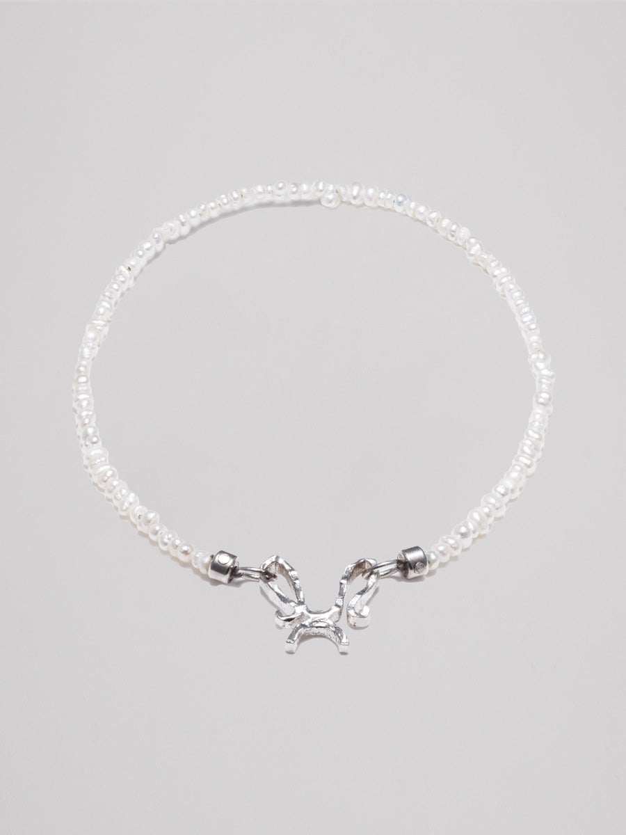 C/F Scissor Freshwater Rice Pearl Bracelet