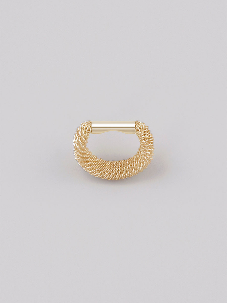8mm Filigree Shoelace Ring - GOLD