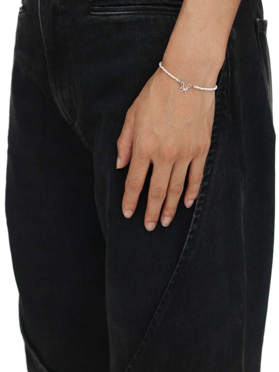 C/F Scissor Freshwater Rice Pearl Bracelet