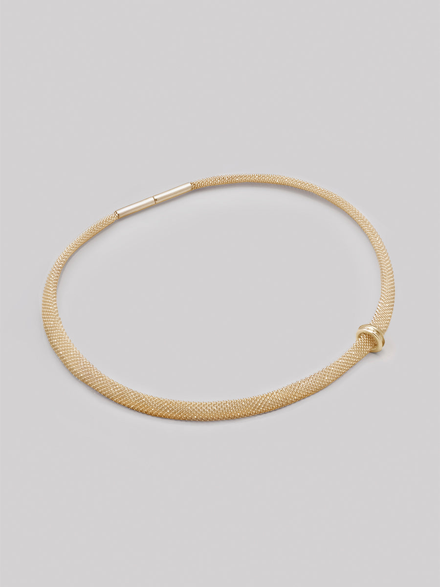 8mm Filigree Shoelace Choker - GOLD