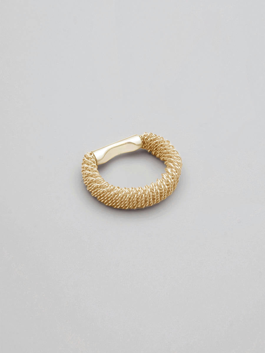 8mm Filigree Shoelace Ring - GOLD
