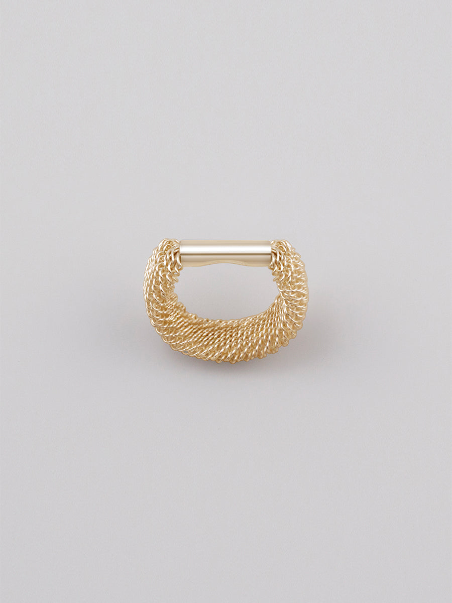 12mm Filigree Shoelace Ring - GOLD