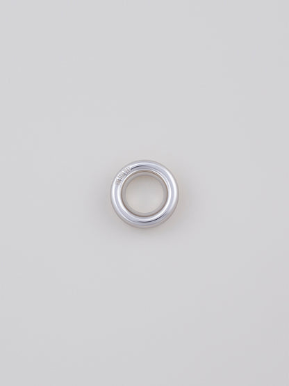 12mm Logo Engraved Silver Eyelet