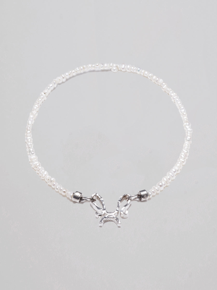 C/F Scissor Freshwater Rice Pearl Bracelet