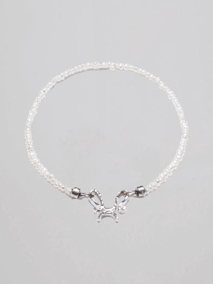 C/F Scissor Freshwater Rice Pearl Bracelet