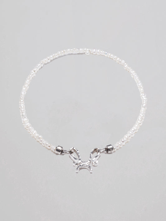 C/F Scissor Freshwater Rice Pearl Bracelet