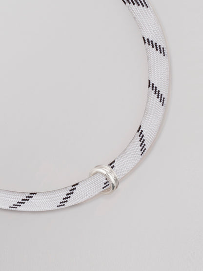 Shoelace Necklace - Beige