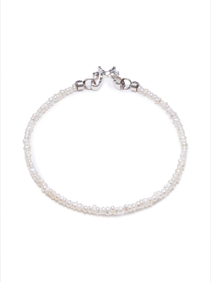 C/F Scissor Freshwater Rice Pearl Bracelet