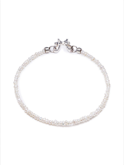 C/F Scissor Freshwater Rice Pearl Bracelet