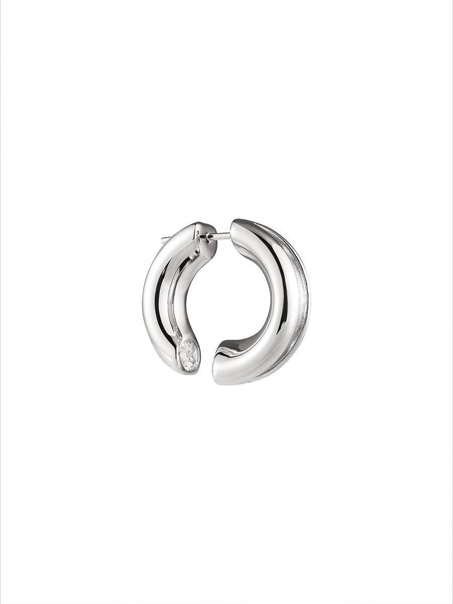 Eyelet Gemstone Sterling SIlver Earring