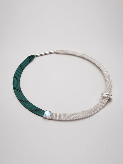 Filigree Multi Shoelace Choker - Forest Green