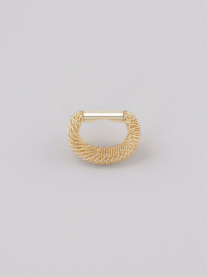8mm Filigree Shoelace Ring - GOLD