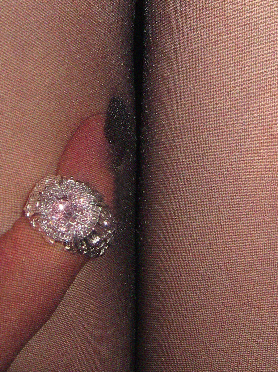 Filigree Gemstone Signet Ring - Sakura Pink