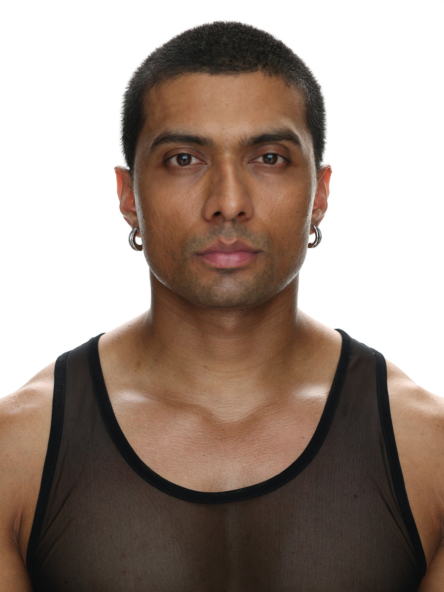 Eyelet Gemstone Sterling SIlver Earring