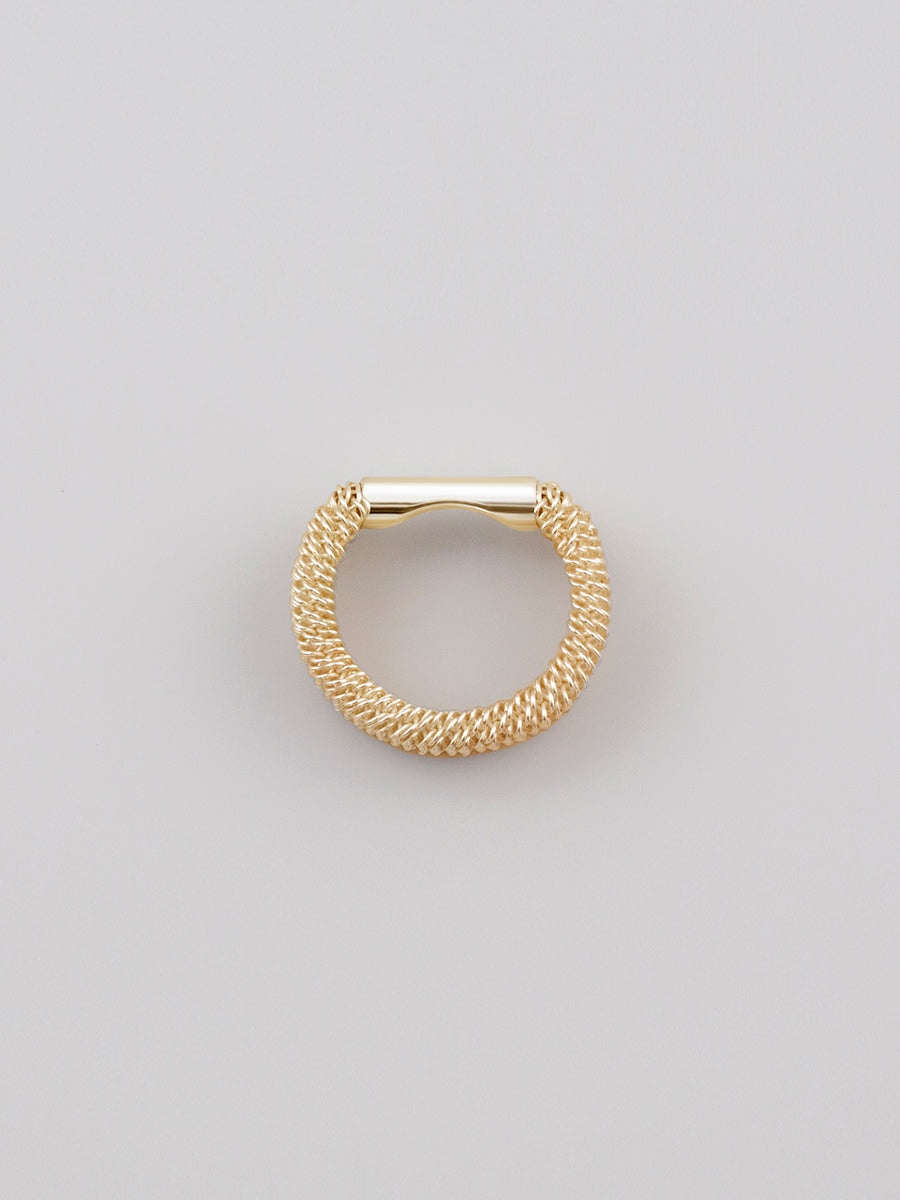 12mm Filigree Shoelace Ring - GOLD