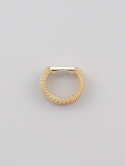 12mm Filigree Shoelace Ring - GOLD