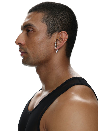 Eyelet Gemstone Sterling SIlver Earring