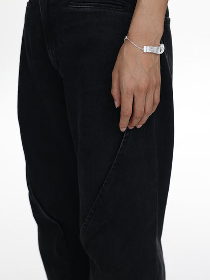 Double Mesh Sterling Silver Bracelet