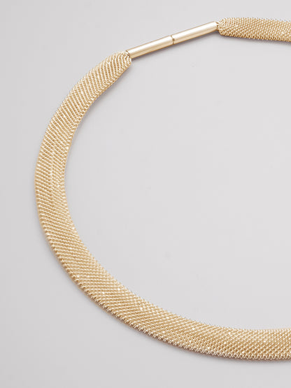 12mm Filigree Shoelace Choker - GOLD