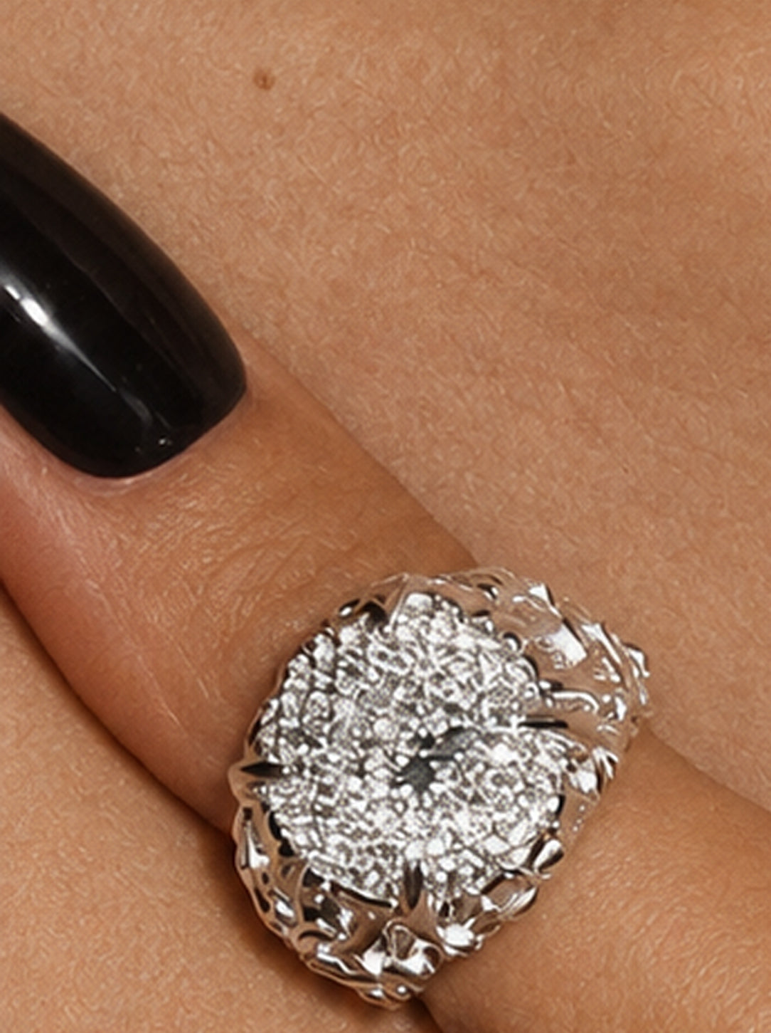 Filigree Gemstone Signet Ring