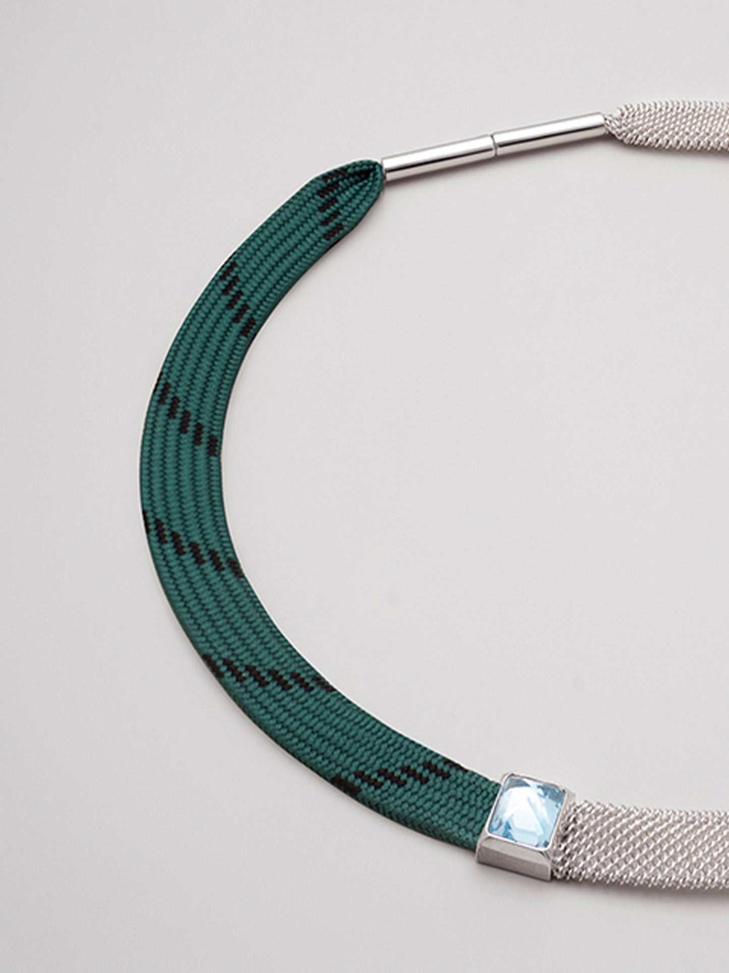 Filigree Multi Shoelace Choker - Forest Green