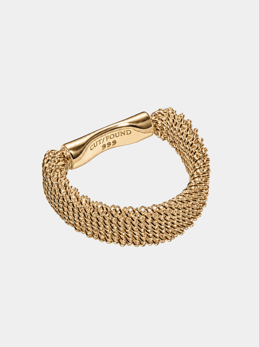 8mm Filigree Shoelace Ring - GOLD