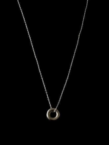 Sterling Silver Eyelet Necklace