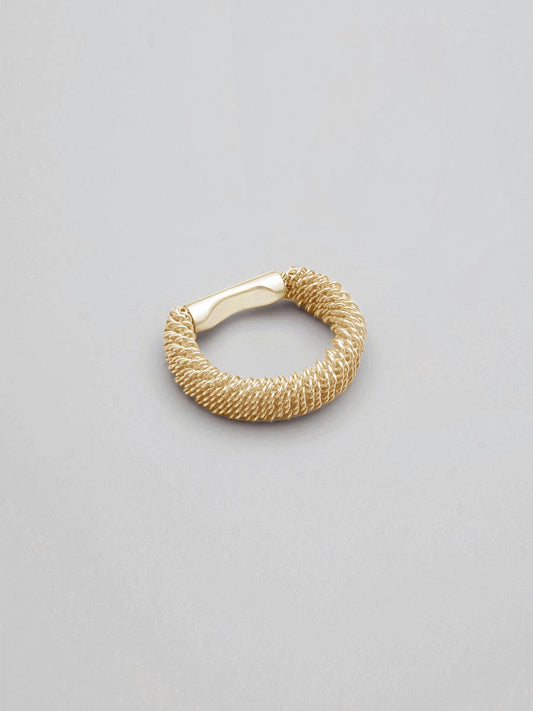 8mm Filigree Shoelace Ring - GOLD