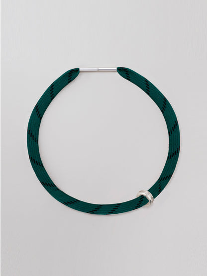 Shoelace Necklace - Forest Green