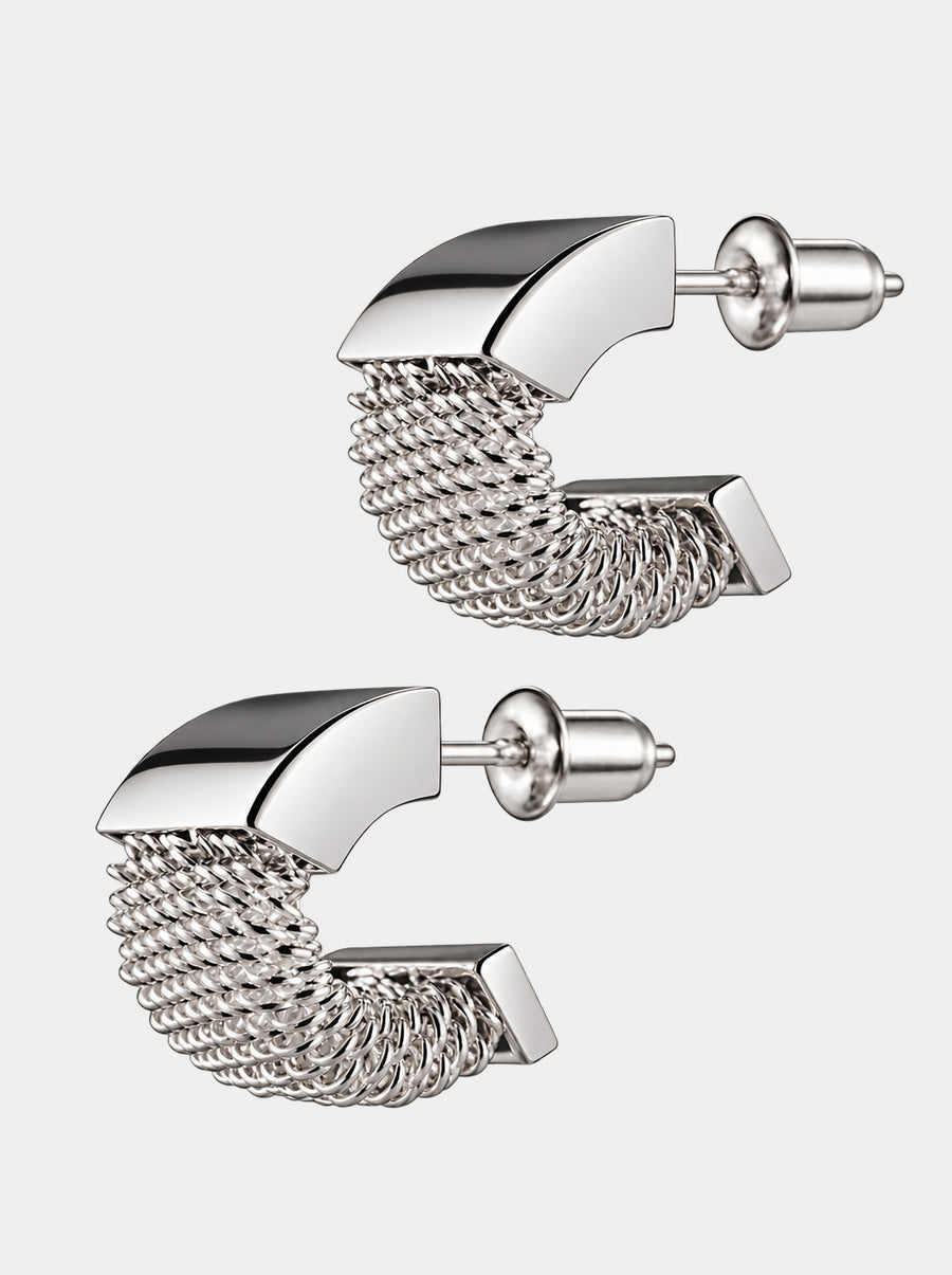 Arc Silver Filigree Earring