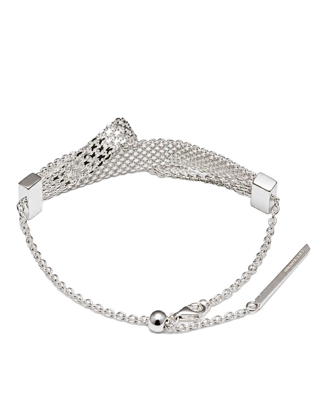 Double Mesh Sterling Silver Bracelet