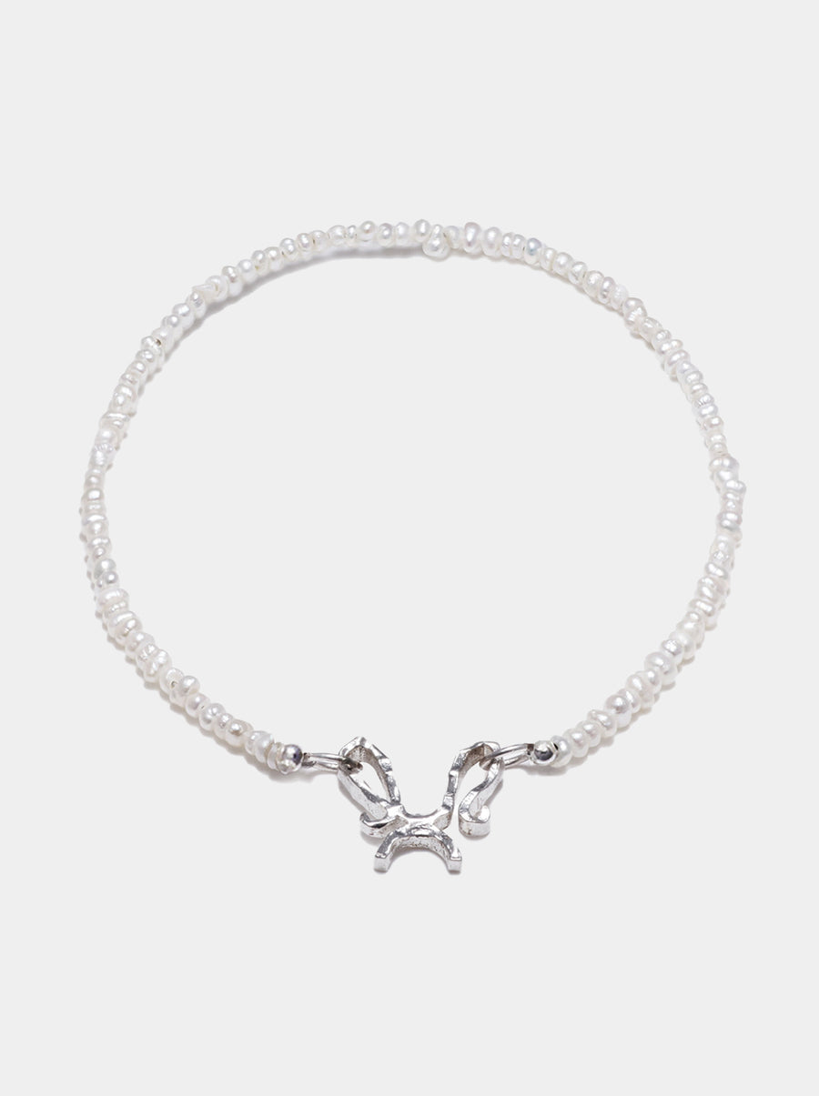 C/F Scissor Freshwater Rice Pearl Bracelet