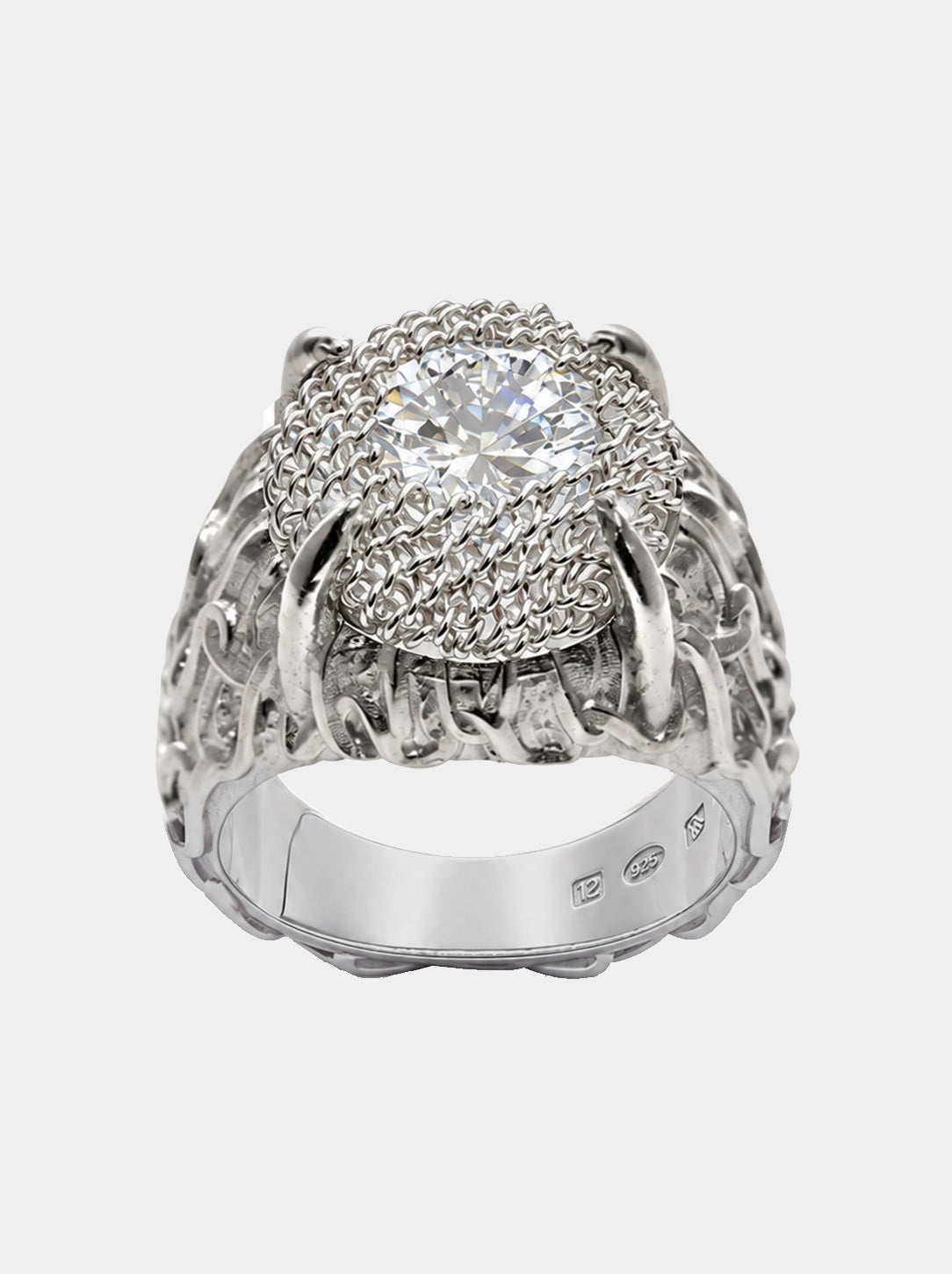 Filigree Gemstone Signet Ring